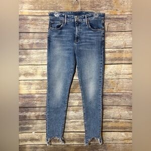 Lucky Brand Frayed Hem Blue Women's Jeans